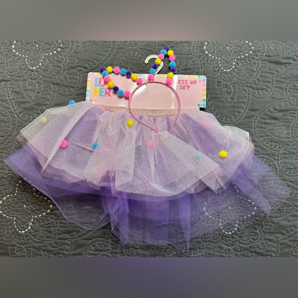 Luv Her Girls Tutu/Headband Set NWT One Size